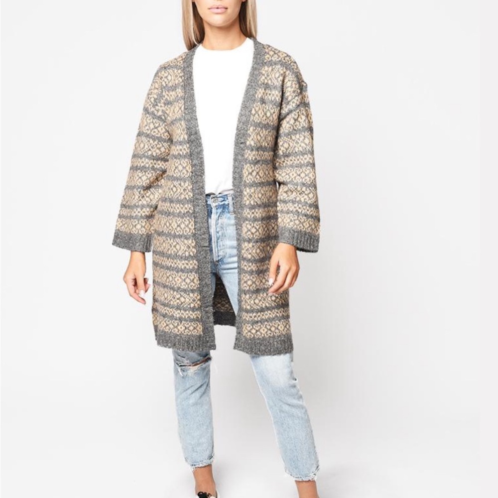 NWT Anthropologie BB Dakota Women’s To Be Fair Isle Cardigan Size M